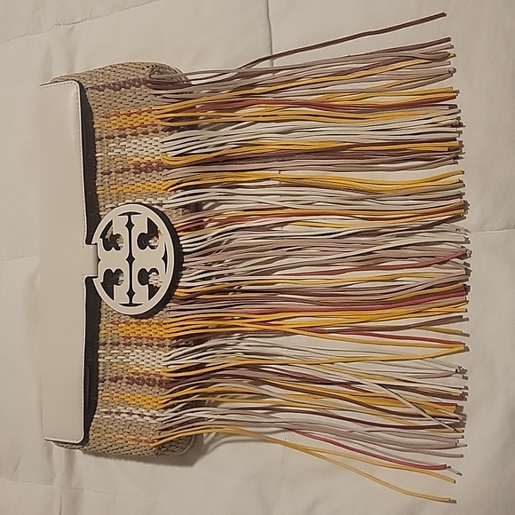 Tory Burch Handbags - Tory Burch Miller Woven Fringe Clutch